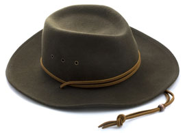brown fur felt hat